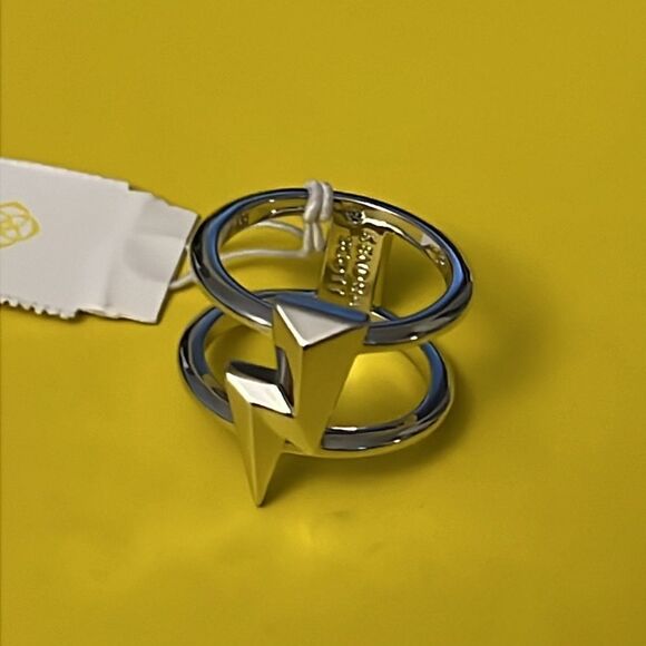 MWT Kendra Scott Lightning bolt double band ring 6 - Picture 3 of 8